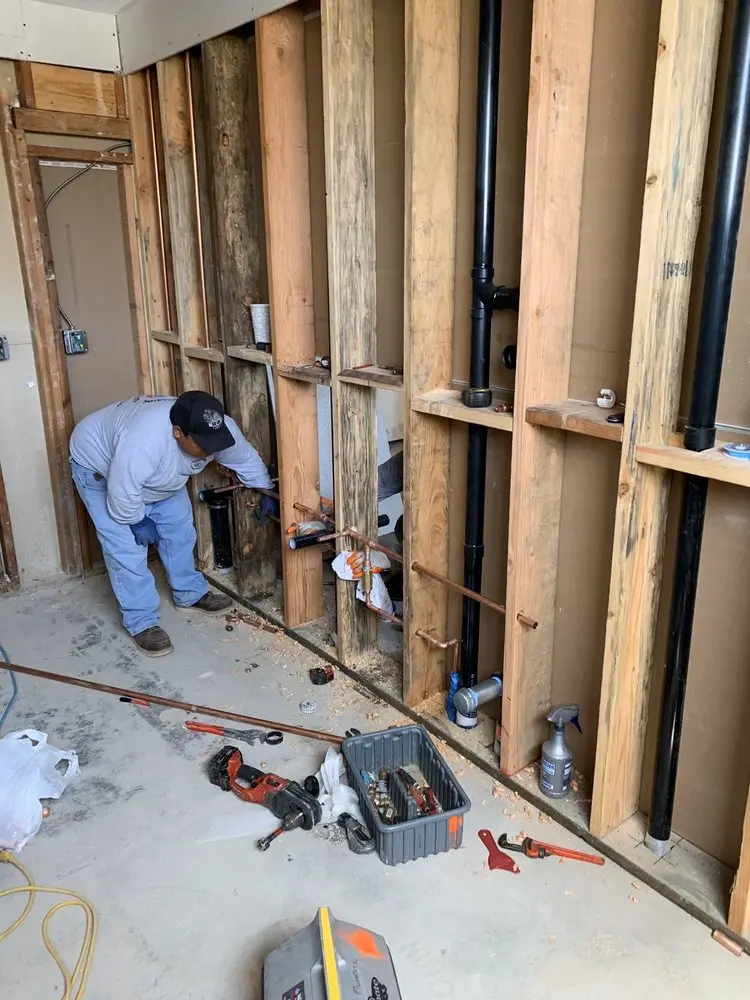 Commercial rough-in plumbing for Gas Line Repair in Clay